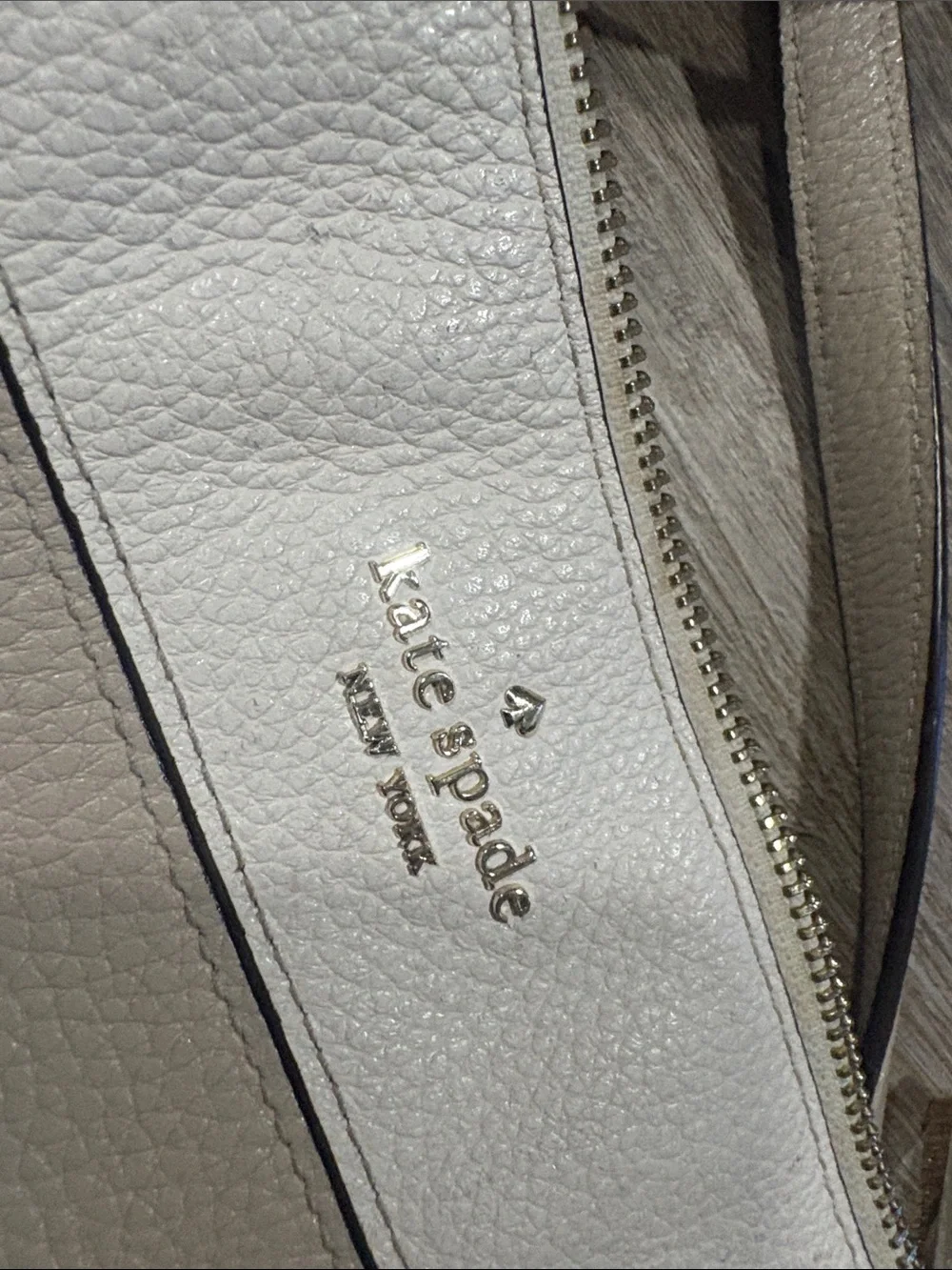kate spade Two-Tone Cream and White Pebbled Leather Crossbody